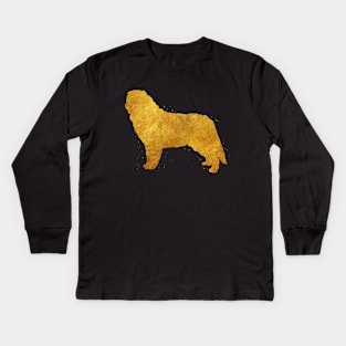 Bernese Mountain golden art Kids Long Sleeve T-Shirt